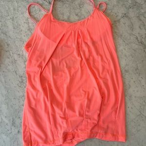 Lululemon Flow N Go Tank- Neon Coral